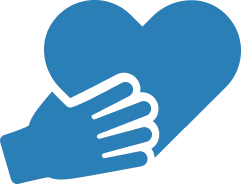 Hand with heart icon